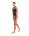 COSTUME ARENA DONNA INTERO PISCINA SOLID SPALLINA STRETTA GRIGIO