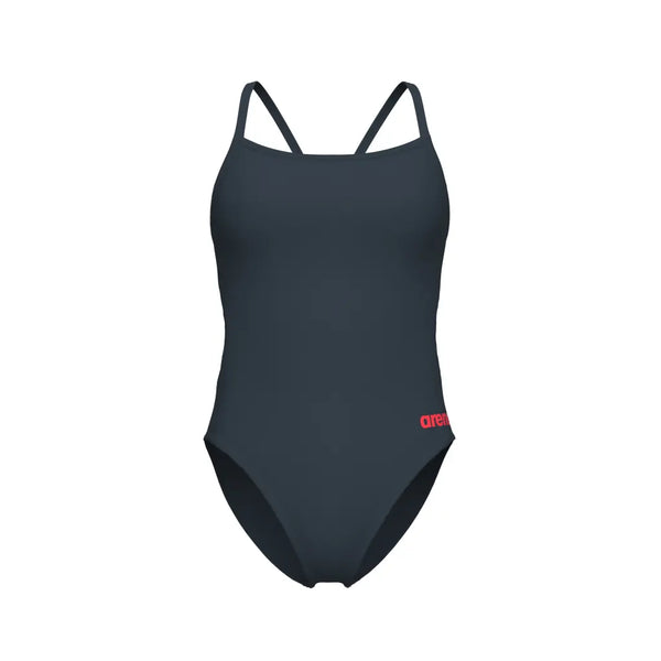COSTUME ARENA DONNA INTERO PISCINA SOLID SPALLINA STRETTA GRIGIO