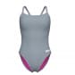 COSTUME ARENA DONNA INTERO PISCINA CHALLENGE SOLID SPALLINA STRETTA GREY