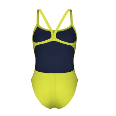 COSTUME ARENA DONNA INTERO PISCINA SWIMSUIT CHALLENGE SOLID SPALLINA STRETTA LIME E VERDE