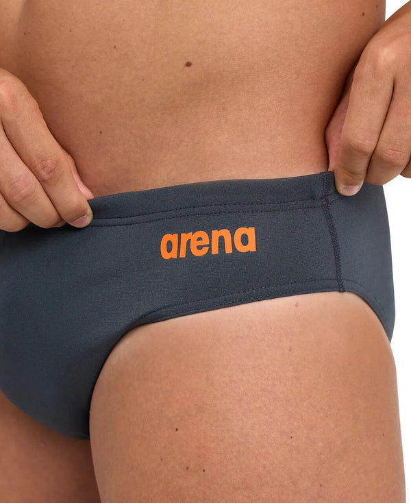 COSTUME ARENA UOMO SLIP NUOTO PISCINA GRIGIO E VERDE SOLID BRIEF