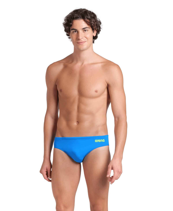 COSTUME ARENA UOMO SLIP NUOTO PISCINA BLU SOLID BRIEF AZZURRO