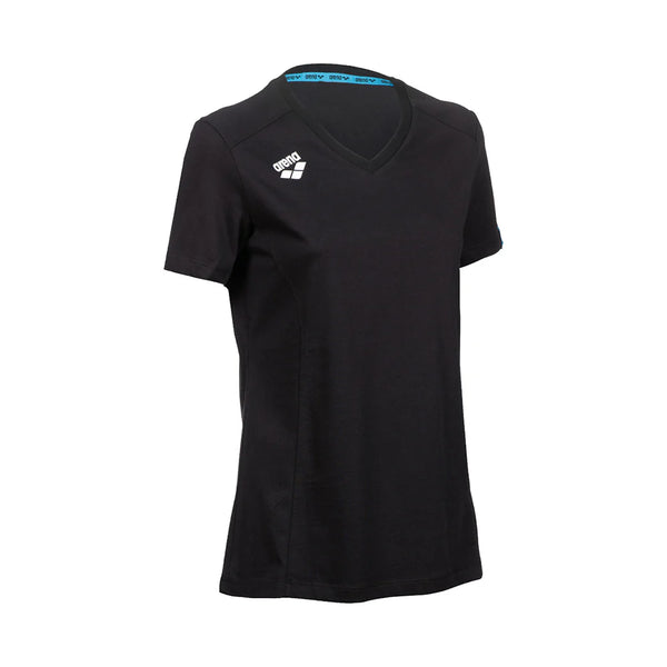 MAGLIA DONNA  ARENA ITALIA NUOTO T SHIRT TRAINING NERA