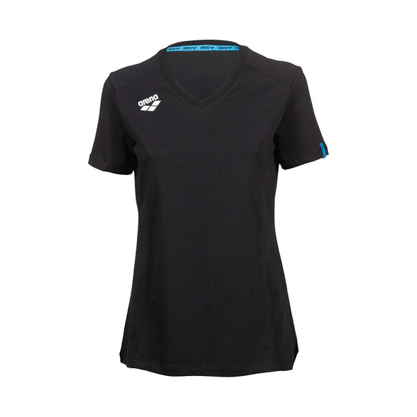 MAGLIA DONNA  ARENA ITALIA NUOTO T SHIRT TRAINING NERA