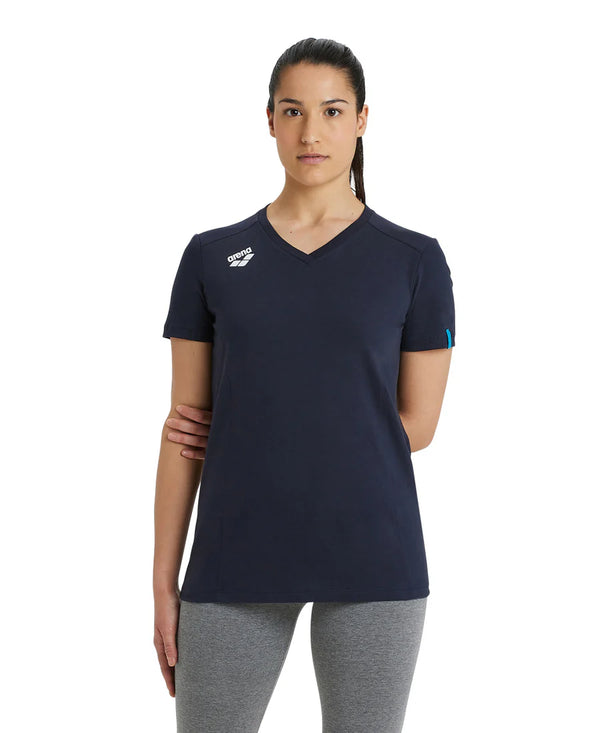 MAGLIA DONNA  ARENA ITALIA NUOTO T SHIRT TRAINING BLU