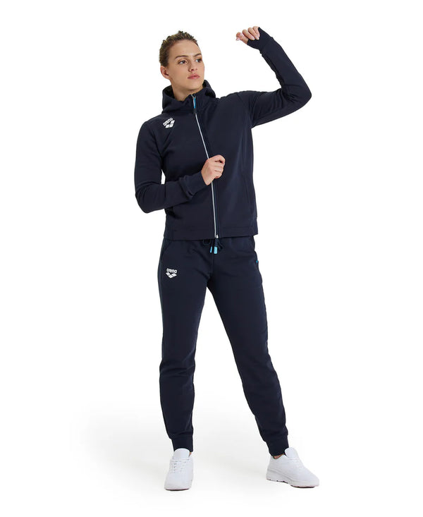 FELPA ARENA TUTA DONNA TRAINING ZIP E CAPPUCCIO BLU PANEL