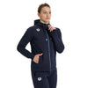 FELPA ARENA TUTA DONNA TRAINING ZIP E CAPPUCCIO BLU PANEL