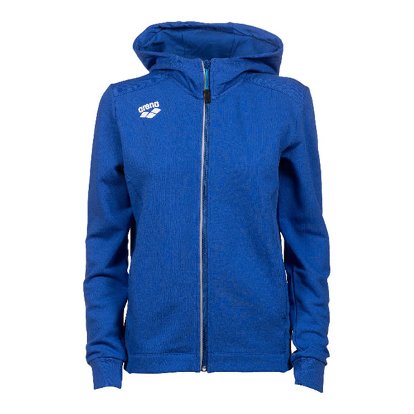FELPA ARENA TUTA DONNA TRAINING ZIP E CAPPUCCIO BLU ROYAL