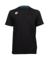 MAGLIA ARENA TEAM T-SHIRT PANEL NUOTO TRAINING BLACK NERA