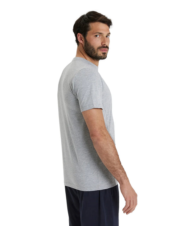 MAGLIA ARENA TEAM T-SHIRT PANEL NUOTO TRAINING GRIGIA