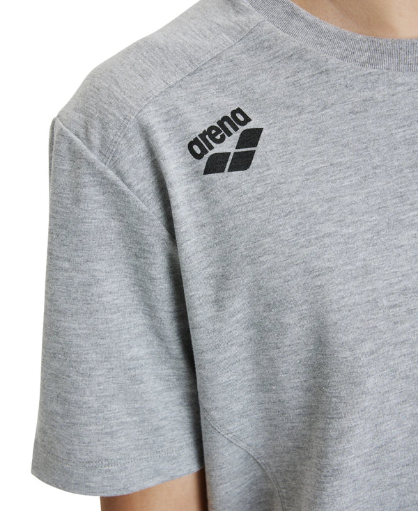 MAGLIA ARENA TEAM T-SHIRT PANEL NUOTO TRAINING GRIGIA