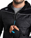 GIACCA ARENA JACKET UNISEX TRAINING ZIP E CAPPUCCIO PIUMINO NERA
