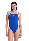COSTUME ARENA DONNA PISCINA INTERO ICON SUPER FLY BACK SOLID NUOTO BLU ROYAL