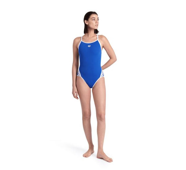 COSTUME ARENA DONNA PISCINA INTERO ICON SUPER FLY BACK SOLID NUOTO BLU ROYAL