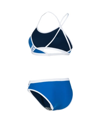 COSTUME BIKINI ARENA 2 PEZZI A FASCIA DONNA PISCINA NUOTO BLU BIANCO