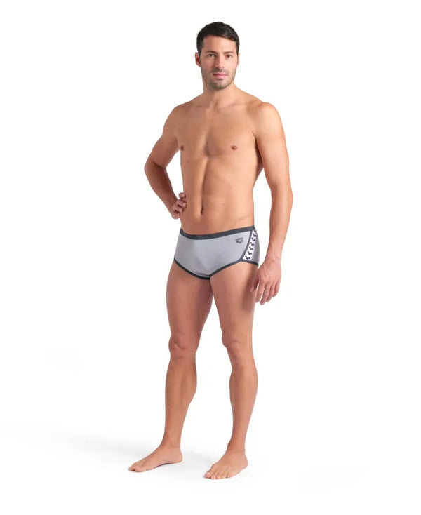 COSTUME ARENA UOMO ALTO NUOTO PISCINA SWIM BRIEFS ICONS TRUNK GRIGIO