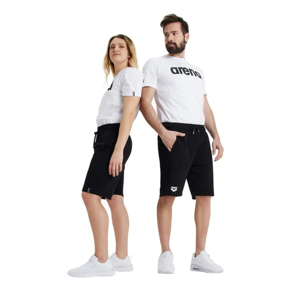 PANTALONCINI ARENA ITALIA BERMUDA COTONE NUOTO UNISEX PISCINA NERO