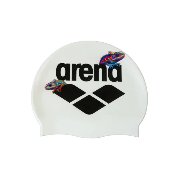CUFFIA ARENA PISCINA SILICONE SWIM CAP CUFFIE NUOTO DOPPIA FACCIA IGUANA