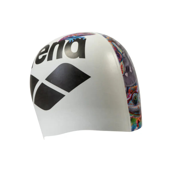 CUFFIA ARENA PISCINA SILICONE SWIM CAP CUFFIE NUOTO DOPPIA FACCIA IGUANA