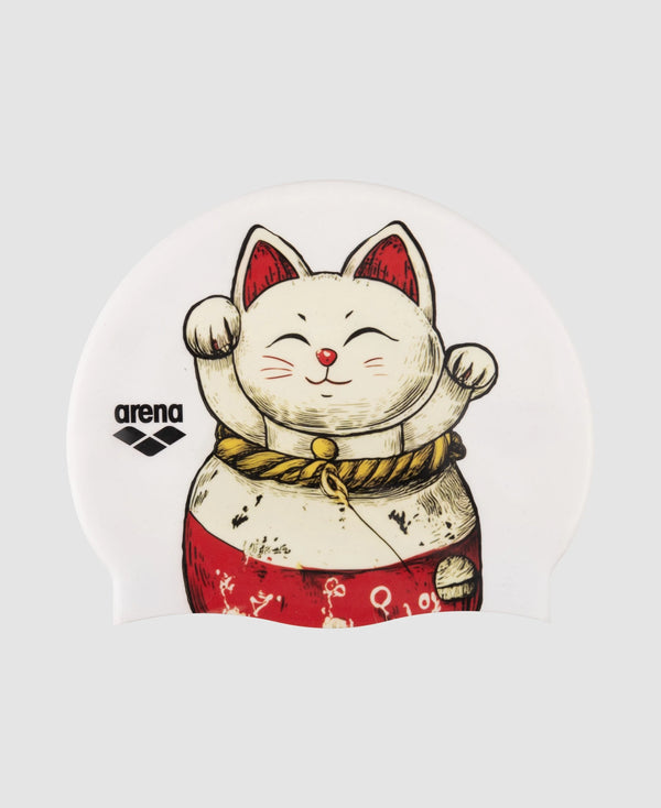 CUFFIA PISCINA ARENA NUOTO SILICONE SWIM CAP CUFFIE GATTO NEKO