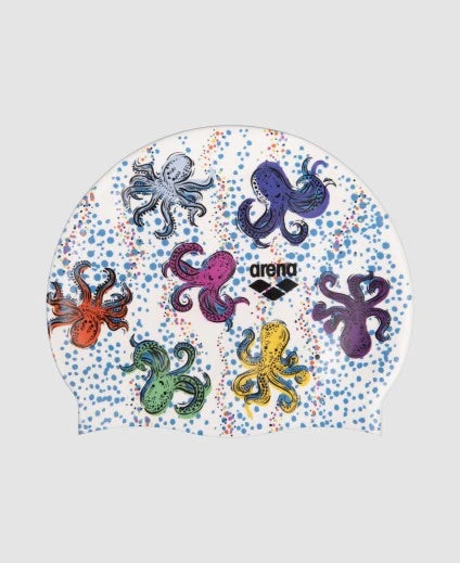 CUFFIA PISCINA ARENA NUOTO SILICONE SWIM CAP CUFFIE POLIPI