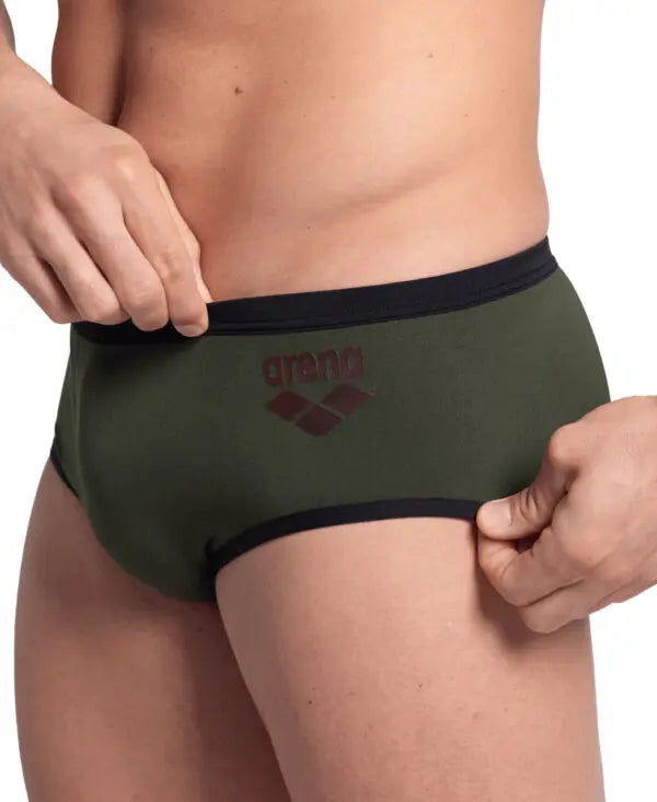 COSTUME ARENA UOMO ALTO TRUNK NUOTO PISCINA SWIM VERDE BIG LOGO VERDE NERO