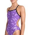 COSTUME ARENA DONNA PISCINA INTERO SPALLINA STRETTA ESCAPE CHALLENGE VIOLA