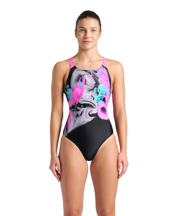 COSTUME ARENA DONNA INTERO IMAGINARY SWIMSUIT NUOTO NERO