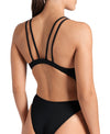 COSTUME NUOTO ARENA DONNA INTERO PISCINA TECH SOLID NERO SPALLINA STRETTA