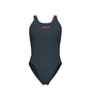 COSTUME ARENA DONNA INTERO PISCINA SOLID NUOTO GRIGIO SPALLINA DOPPIA