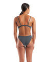 COSTUME ARENA DONNA INTERO PISCINA SOLID NUOTO GRIGIO SPALLINA DOPPIA