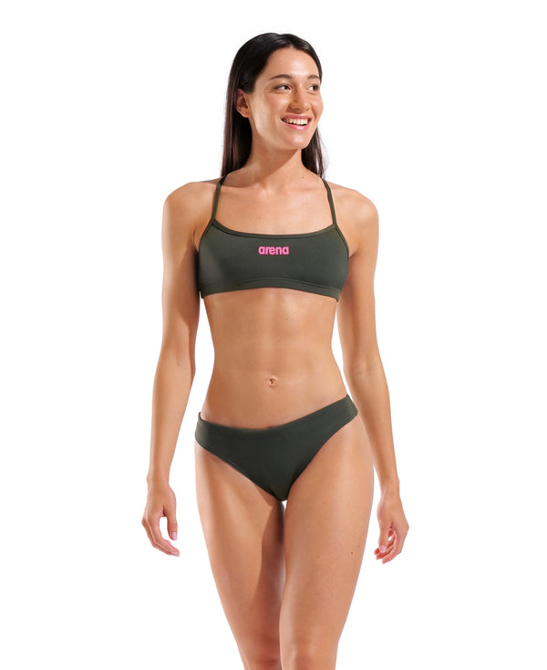 COSTUME BIKINI ARENA 2 PEZZI A FASCIA DONNA PISCINA NUOTO VERDONE