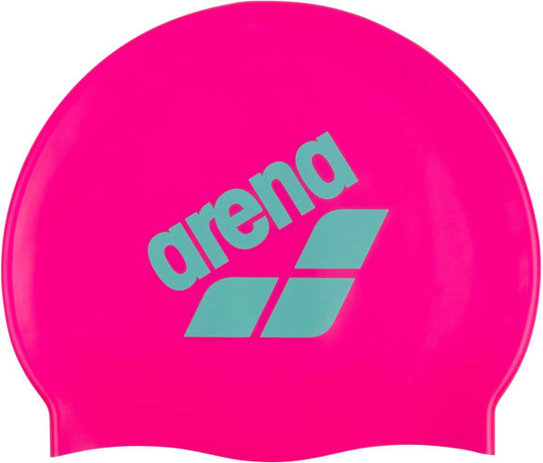 CUFFIA PISCINA ARENA BIG LOGO NUOTO SILICONE SWIM CAP CUFFIE ROSA
