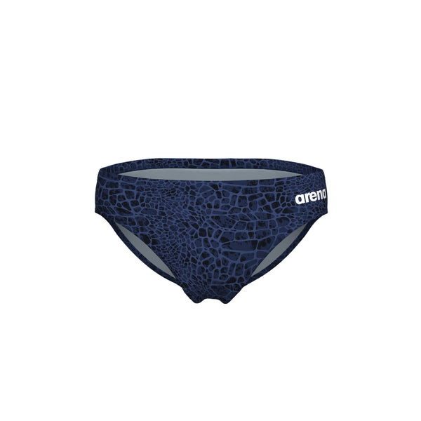 COSTUME ARENA UOMO SLIP NUOTO PISCINA BRIEF SWIM SNAKE SKIN BLU