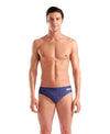COSTUME ARENA UOMO SLIP NUOTO PISCINA BRIEF SWIM SNAKE SKIN BLU