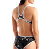 COSTUME ARENA DONNA ONE LACQUER COSTUME INTERO PISCINA TECH NERO BIANCO
