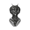 COSTUME ARENA DONNA ONE LACQUER COSTUME INTERO PISCINA TECH NERO BIANCO