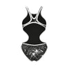 COSTUME ARENA DONNA ONE LACQUER COSTUME INTERO PISCINA TECH NERO BIANCO