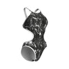 COSTUME ARENA DONNA ONE LACQUER COSTUME INTERO PISCINA TECH NERO BIANCO