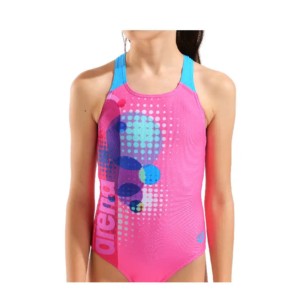 COSTUME BIMBA PISCINA ARENA NUOTO INTERO FANTASIA BAMBINA ROSA