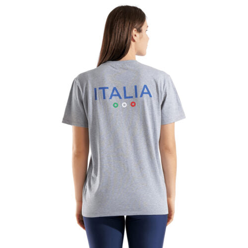MAGLIA NAZIONALE ARENA ITALIA NUOTO T SHIRT FIN TEAM STRIPE TRAINING GRIGIA