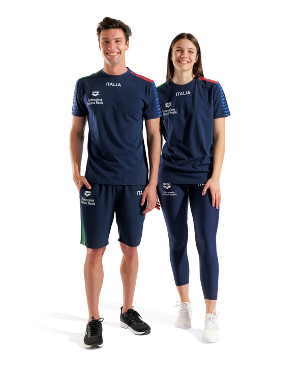 PANTALONCINI ARENA ITALIA NAZIONALE FIN BERMUDA PANEL NUOTO UNISEX PISCINA BLU