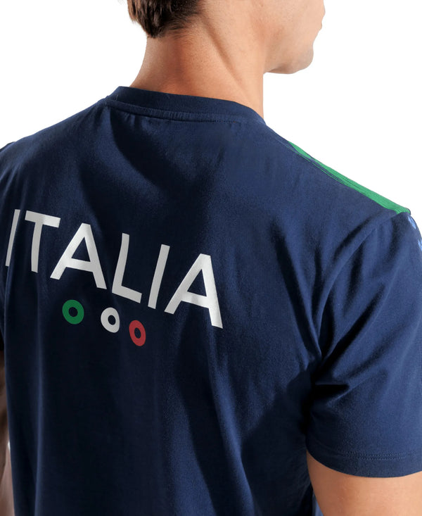MAGLIA ARENA FIN ITALIA NUOTO T SHIRT TEAM STRIPE TRAINING NAZIONALE BLU
