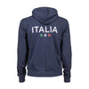 FELPA ARENA ITALIA NAZIONALE TUTA FIN UNISEX TRAINING HOODED JACKET PISCINA BLU