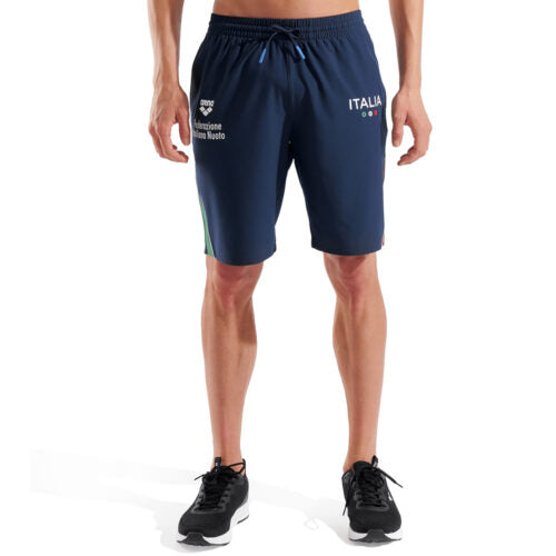 PANTALONCINI ARENA ITALIA NAZIONALE FIN BERMUDA PANEL NUOTO UNISEX PISCINA BLU