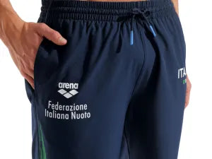 PANTALONCINI ARENA ITALIA NAZIONALE FIN BERMUDA PANEL NUOTO UNISEX PISCINA BLU