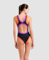 COSTUME ARENA DONNA INTERO PISCINA BOLD LINES NUOTO NERO