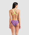 COSTUME NUOTO ARENA DONNA INTERO SPALLINA STRETTA PISCINA VIOLA