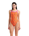 COSTUME NUOTO ARENA DONNA INTERO PISCINA LACE SOLID SPALLINA STRETTA COW BOY