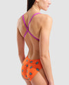 COSTUME NUOTO ARENA DONNA INTERO PISCINA LACE SOLID SPALLINA STRETTA COW BOY